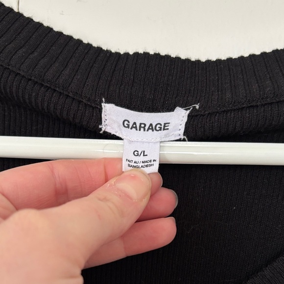 Garage Black Long Sleeve V-Neck Top - Picture 2 of 4